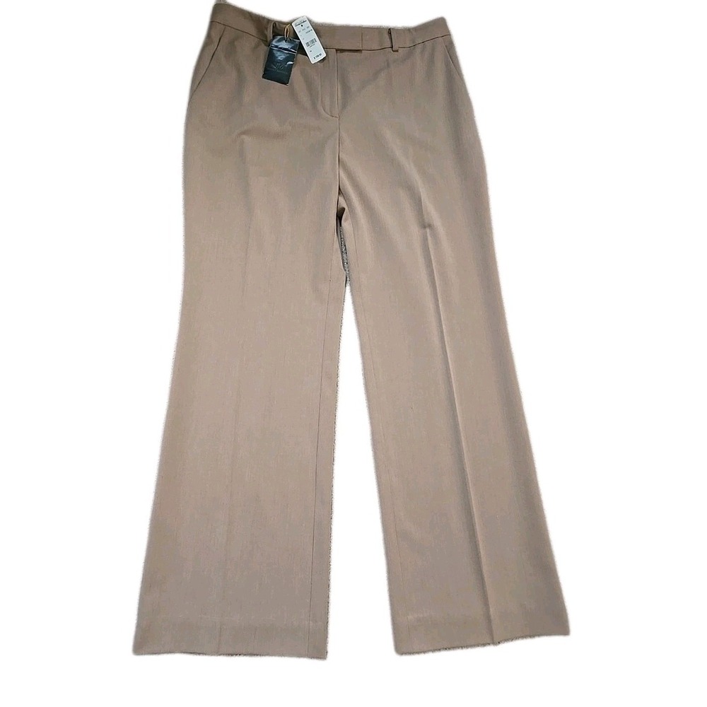 Brooks Brothers 346 Size 14 Caroline Fit Tan Dress Pants Womens Hemmed NEW W Tag